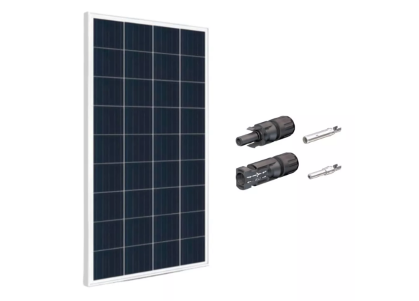 Painel Placa Solar 100 Wp E Conector Mc4 Camping Home