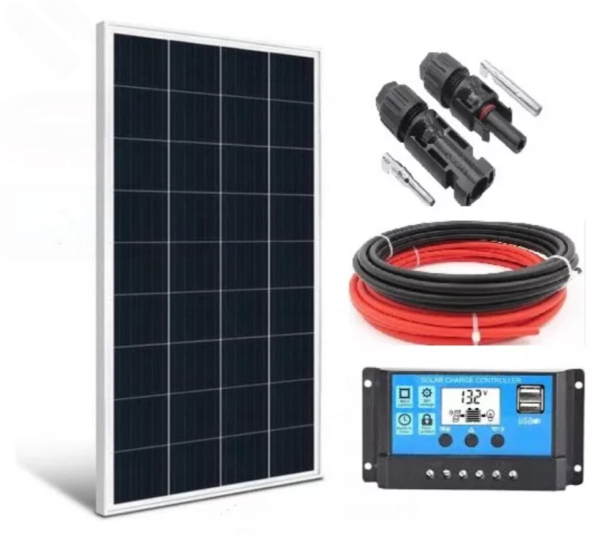 Kit Painel Solar Fotovoltaico 150w Com Controlador