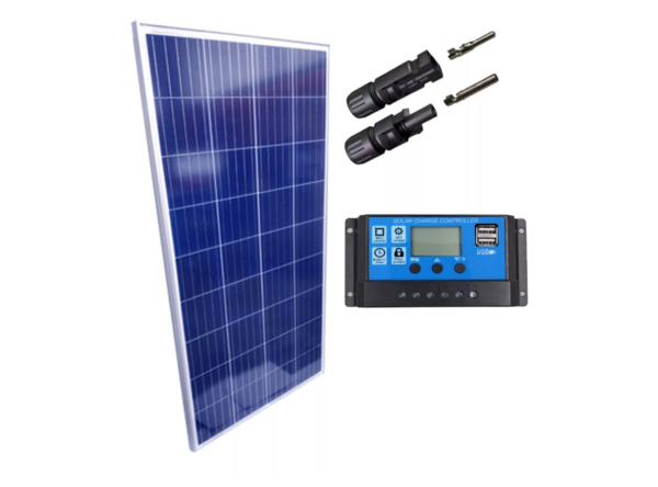 Kit Placa Solar 340w Controlador De Carga 30a Lcd