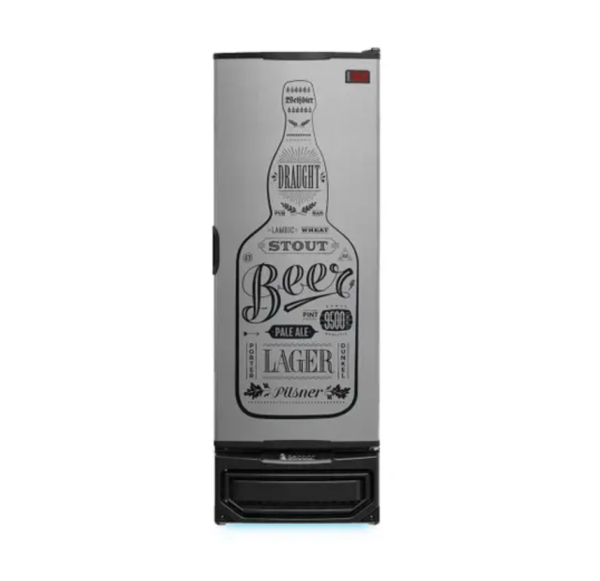 Cervejeira Gelopar Grba-400 Gw Tipo Inox 410L Porta Cega 127v