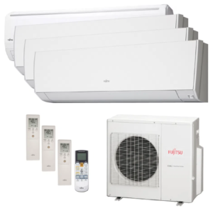Ar Condicionado Multi Split Inverter Fujitsu 30.000 Btus (2x 9.000 1x 12.000 e 1x 18.000) Quente/Frio 220V