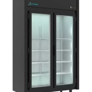 Expositor Auto Serviço Kofisa 2 Portas 800 Litros Blanc Preto 220v
