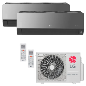 Ar Condicionado Multi-Split LG ArtCool Inverter 18.000 Btus (1x 7.200 e 1x 11.900) Quente/Frio 220V