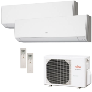 Ar Condicionado Multi Split Inverter Fujitsu 18.000 Btus (2x 12.000) Quente/Frio 220v