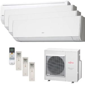 Ar Condicionado Multi Split Inverter Fujitsu 36.000 Btus (1x 7.000 1x 9.000 1x 12.000 e 1x 18.000) Quente/Frio 220V