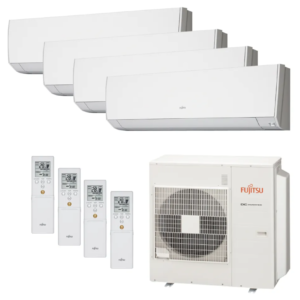 Ar Condicionado Multi-Split Fujitsu Inverter 45.000 Btus (4x 12.000) Quente/Frio 220V