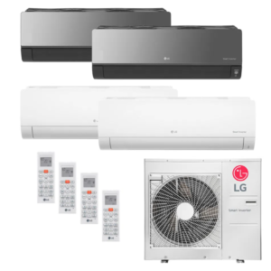 Ar Condicionado Multi-Split LG 48.000 Btus (2x 18.000 Btus e 2x Evap ArtCool 18.000 Btus) Quente/Frio 220V
