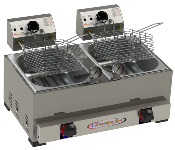 Fritadeira a Gás Itajobi Conjugado 2 Cubas 5 Litros Cada