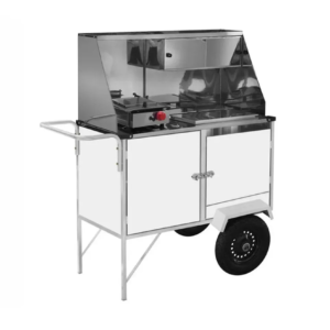 Carrinho 2 em 1 Cefaz Hot Dog e Lanche Luxo Com Rodas Pneumáticas e Toldo BL10P/T