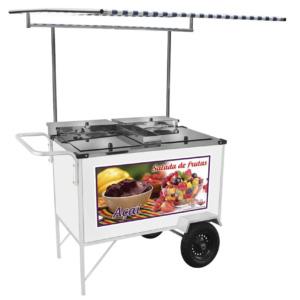 Carrinho 2 em 1 Cefaz Salada de Frutas e Açaí Luxo Rodas Pneumáticas e Toldo BL18P/T