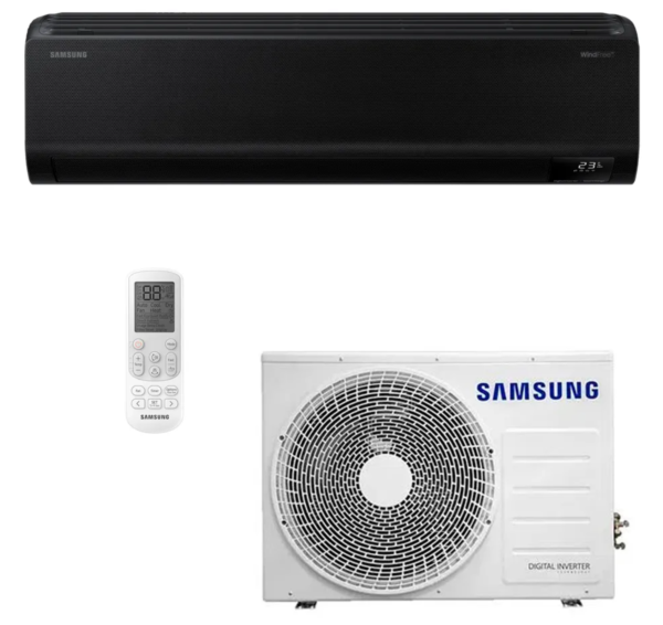 Ar Condicionado Split Hi-Wall Inverter Samsung WindFree Black Edition Sem Vento 24.000 Btus Quente/Frio 220v | AR24CSECABTNAZ