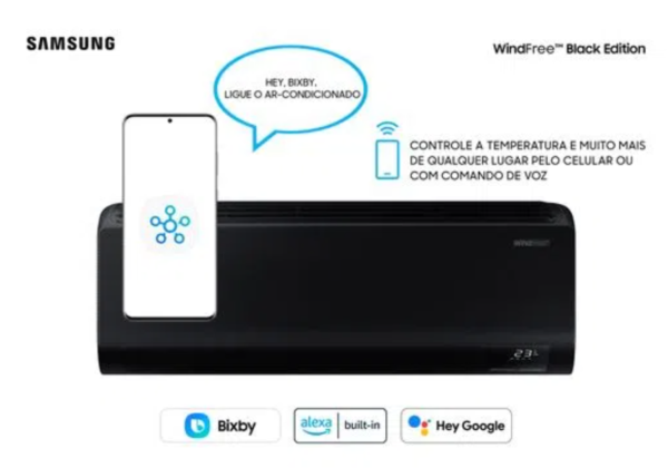 Ar Condicionado Split Hi-Wall Inverter Samsung WindFree Black Edition Sem Vento 24.000 Btus Quente/Frio 220v | AR24CSECABTNAZ - Image 9