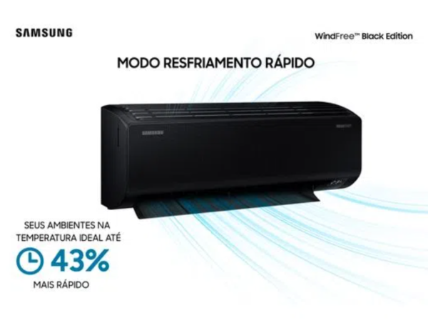 Ar Condicionado Split Hi-Wall Inverter Samsung WindFree Black Edition Sem Vento 24.000 Btus Quente/Frio 220v | AR24CSECABTNAZ - Image 6