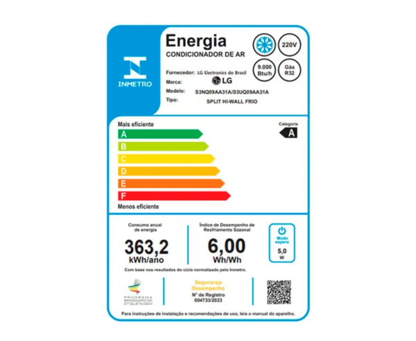 Ar Condicionado Split Hi-Wall LG Dual Inverter Voice +AI 9.000 Btus Frio 220V | S3-Q09AA31A - Image 10
