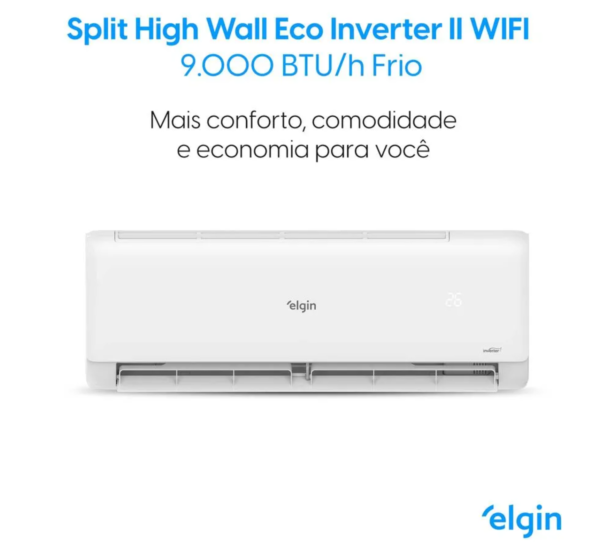 Ar Condicionado Split Hi-Wall Elgin Eco Inverter II 9.000 Btus Frio 220V R-32 | Wi-Fi - Image 10
