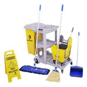 Carrinho Limpeza Profissional Balde Doblô 30L Mop e Acessórios