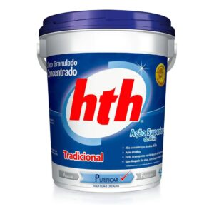 Cloro Granulado HTH Tradicional 65% para Piscina Balde 10kg