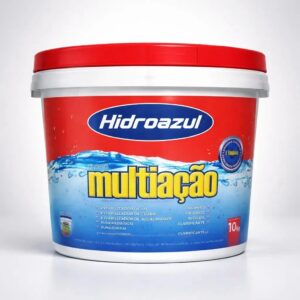 Cloro para Piscina Hidroazul Multiação 10kg Algicida Granulado