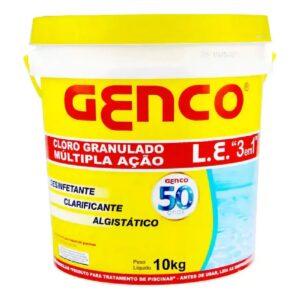 Cloro Para Piscina Múltipla Ação 3 em 1 Genco 10 Kg