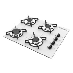 Cooktop Chamalux 4 Bocas Ultra Chama Branco Trempe de Chapa Bivolt