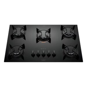 Cooktop 5 Bocas A Gás Atlas U Top Mesa De Vidro Preto