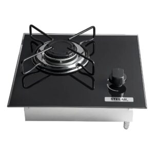 Cooktop Stelar Nivus de 1 Boca a Gás Bivolt com Vidro Temperado Preto