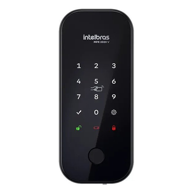 Fechadura Inteligente Intelbras MFR 2020 V Acesso Biométrico - Preta