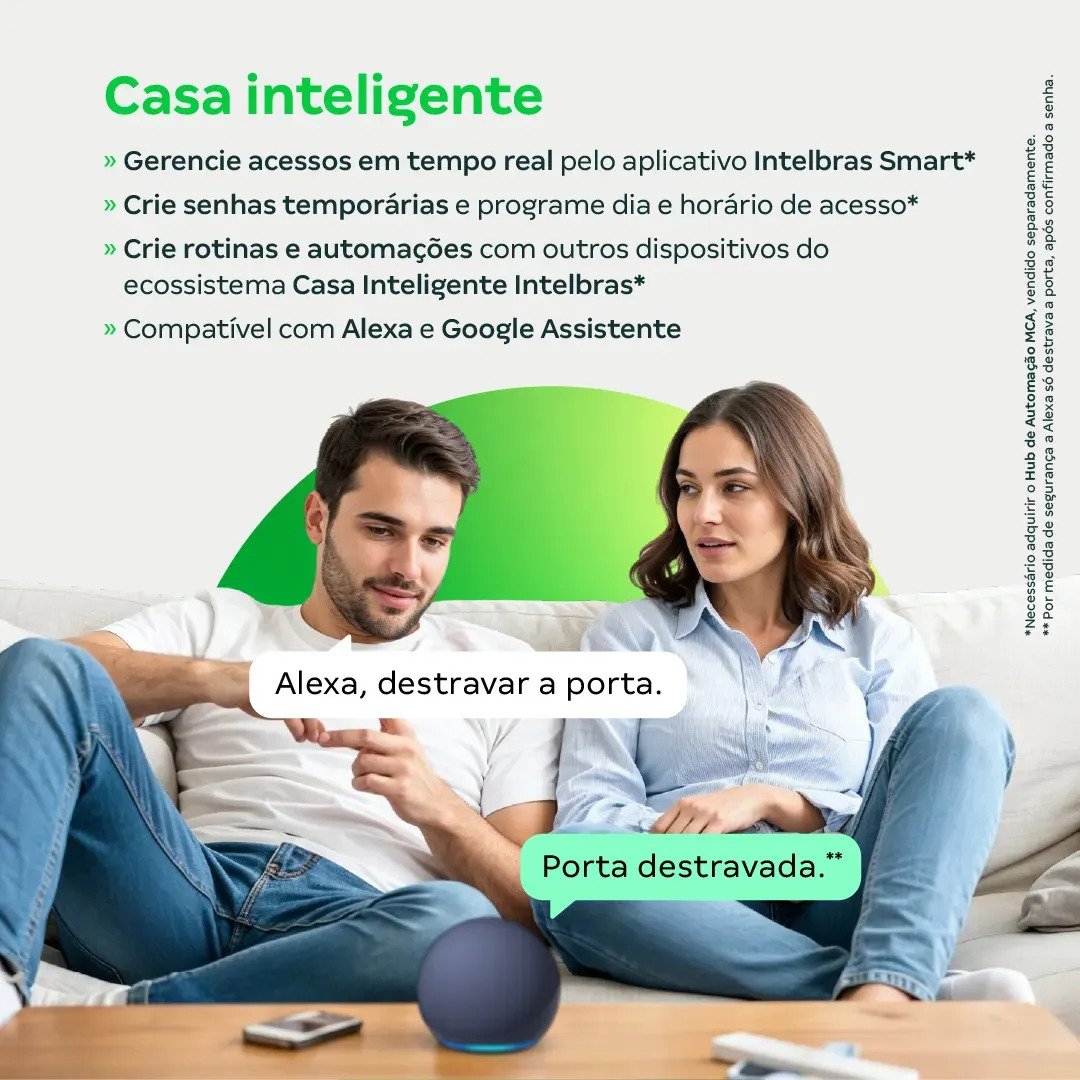 Fechadura Inteligente Intelbras MFR 2020 V Acesso Biométrico - Preta - Imagem 6