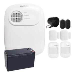 Kit Alarme Intelbras Com Sensores Sem Fio 2 Xas + 2 Ivp 2000