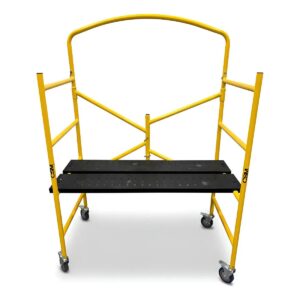 Plataforma Dobrável Portátil Csm Com Rodízios E Guarda-corpo