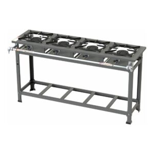 Fogão 4 Bocas Linha Grelhas 30x30 Alta Pressão Industrial Gás