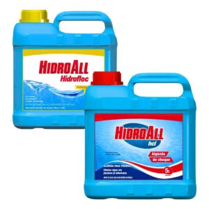 Algicida Choque + Clarificante Hidrofloc 5 Litros Hidroall