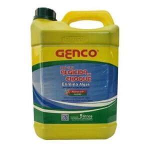 Algicida Genco Choque Líquido 5L - Eliminador de Algas Para Piscinas