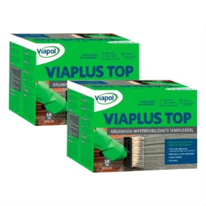 Viapol Impermeabiliza Top Semiflexível C/ 2un Viaplus Fosco